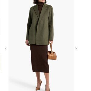 NWT Theory Open Front Wool Cashmere Blazer Jacket Coat in Hunter Green
